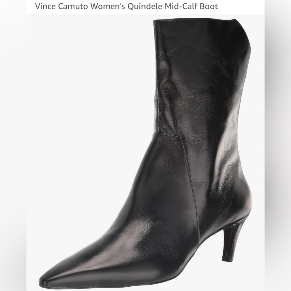 Vince Camuto Black Heeled Boots 7.5 Quindele